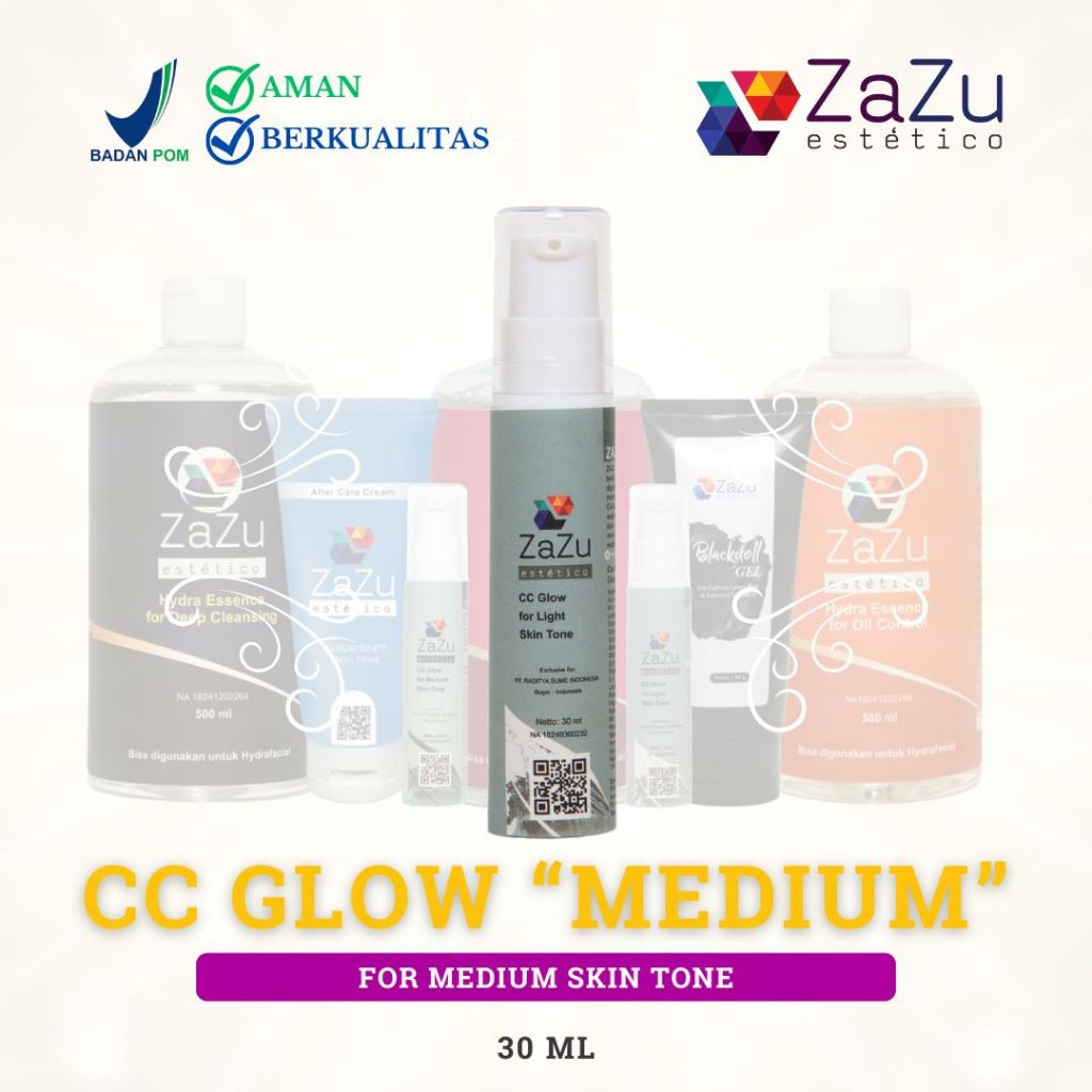 Serum Wajah CC Glow Untuk Medium Skin Tone By Zazu Estetico Serum BB Glow Dermapen