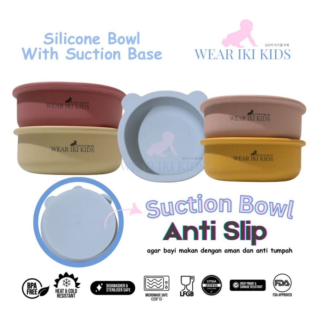 Wear Iki Kids - Silicone Bear Bowl / Mangkok Silikon Beruang