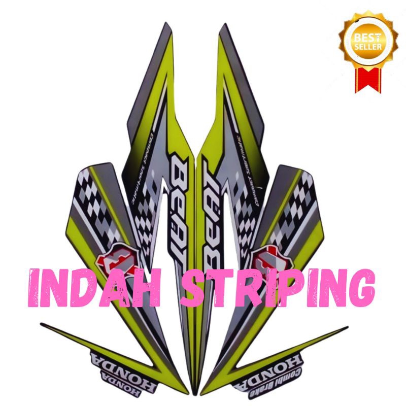 STRIPING STIKER LIS MOTOR HONDA BEAT FI NEW TAHUN 2018 WARNA HIJAU