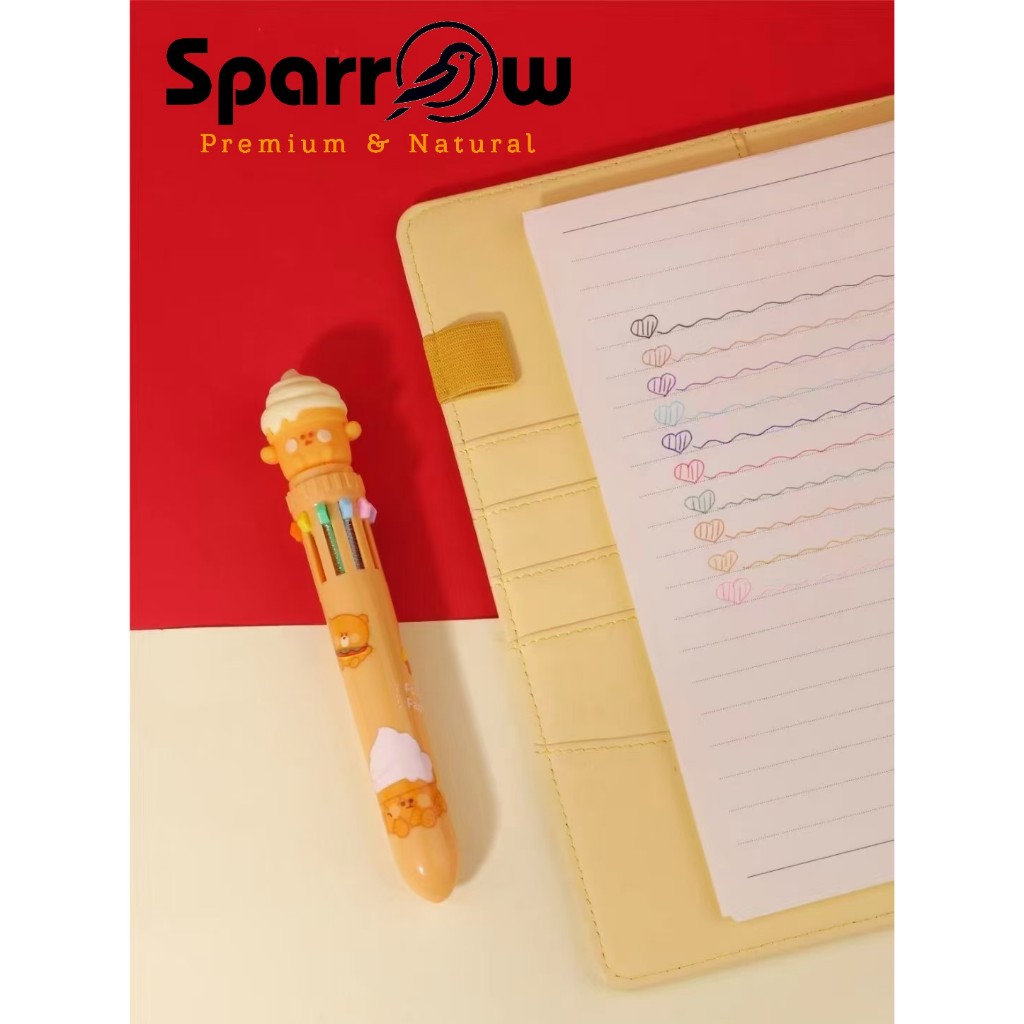 

SPARROW Pen Silikon / Silicone Pen / Pen Karakter Lucu Cantik 10 Warna HAMER FRIENDS (7979)
