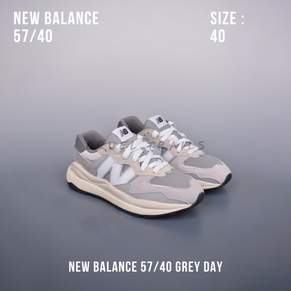 READY STOCK SIZE 40 - New Balance 57/40 Grey Day (5740) BNIB ORIGINAL MATERIAL