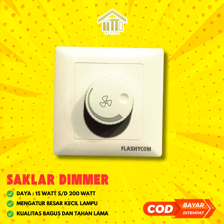 SAKLAR DIMMER DIMER TEMBOK / DIMMER LAMPU SAKLAR 220 V / PEREDUP LAMPU / SAKLAR DIMER / DIMMER OB SA