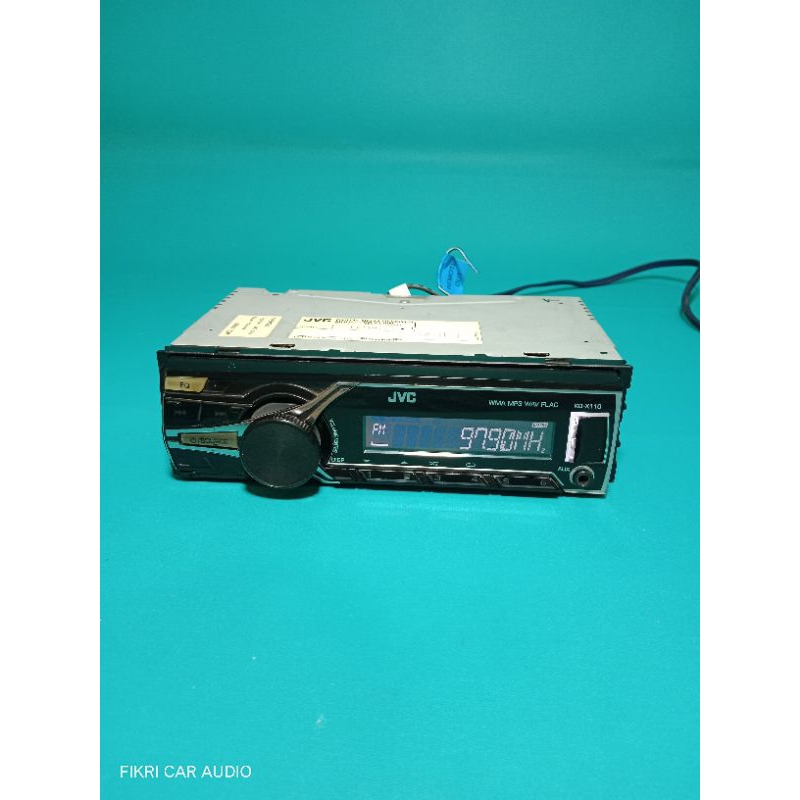 Head Unit Singledin JVC seri KD-X110N Logo Datsun USB Radio Aux Audio Mobil
