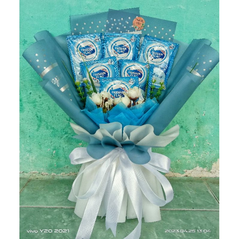 

Buket susu Frisian flag 1 renceng