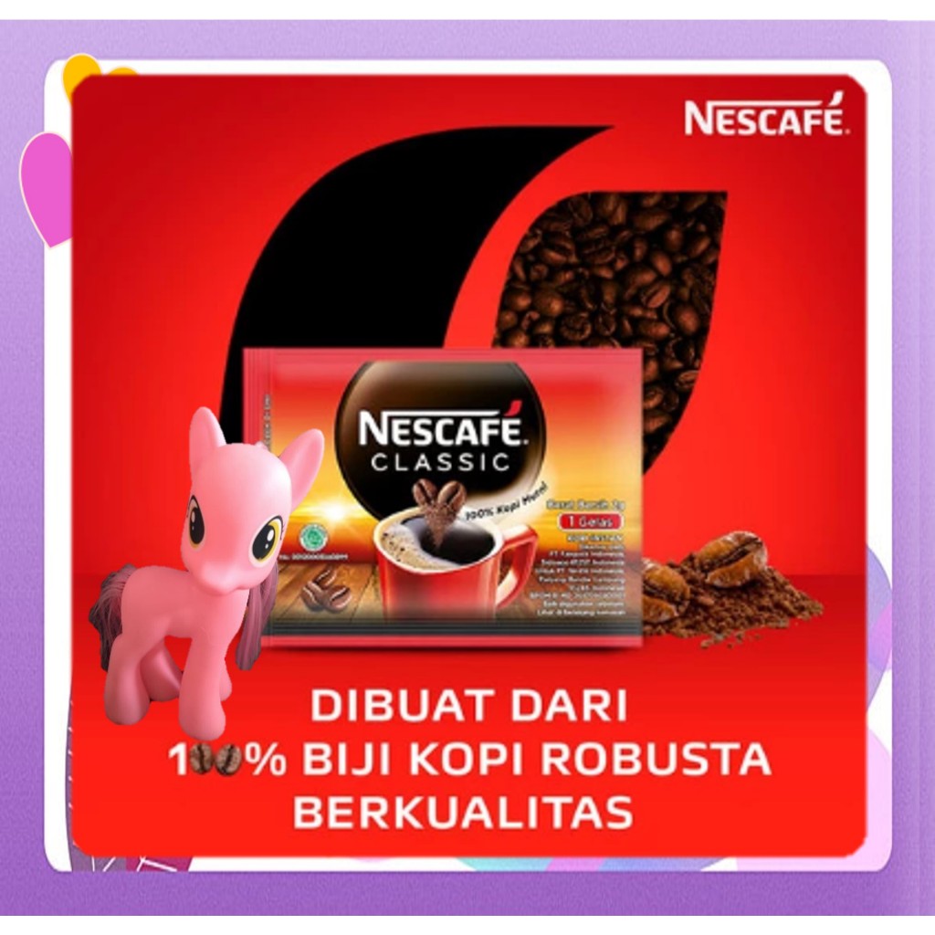 

Kopi Nescafe Clasic 2 gr 60 sachet gratis gelas