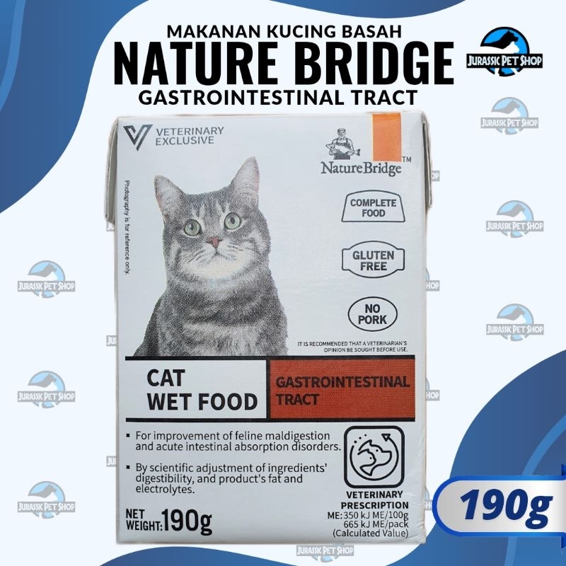 Nature Bridge Cat Gastro Intestinal 190gr - Makanan Kucing Diare Pencernaan Sensitif Kembung Muntah 