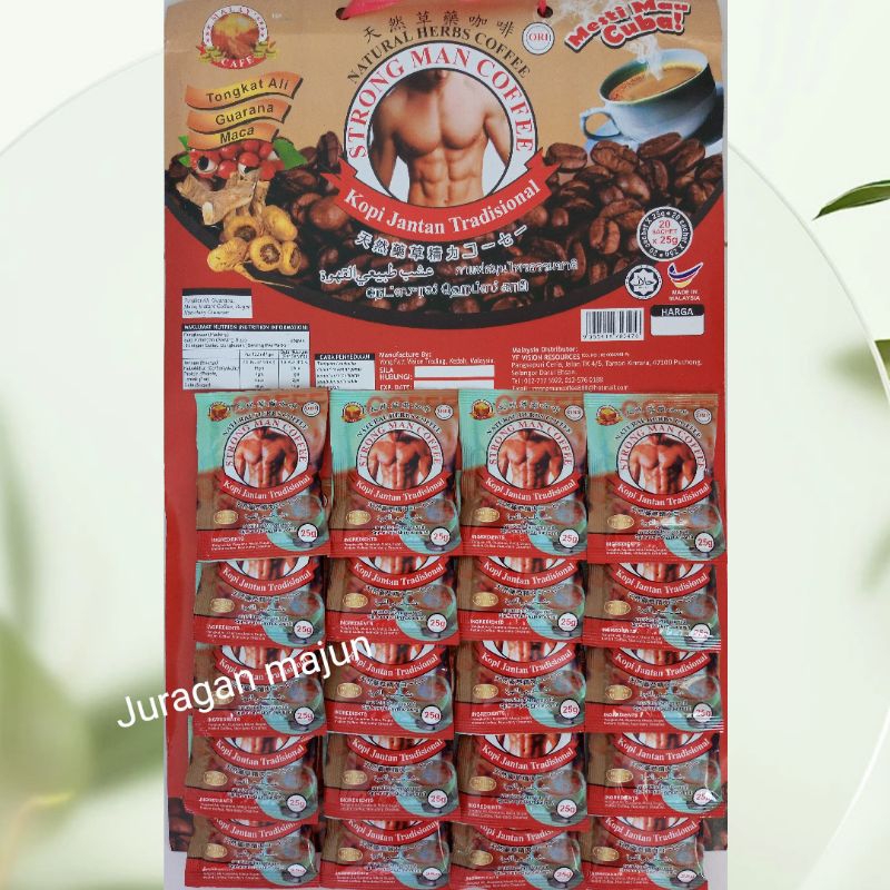 

Kopi Herbal Tradisional Semulajadi 1 Hanger 20 Sachet