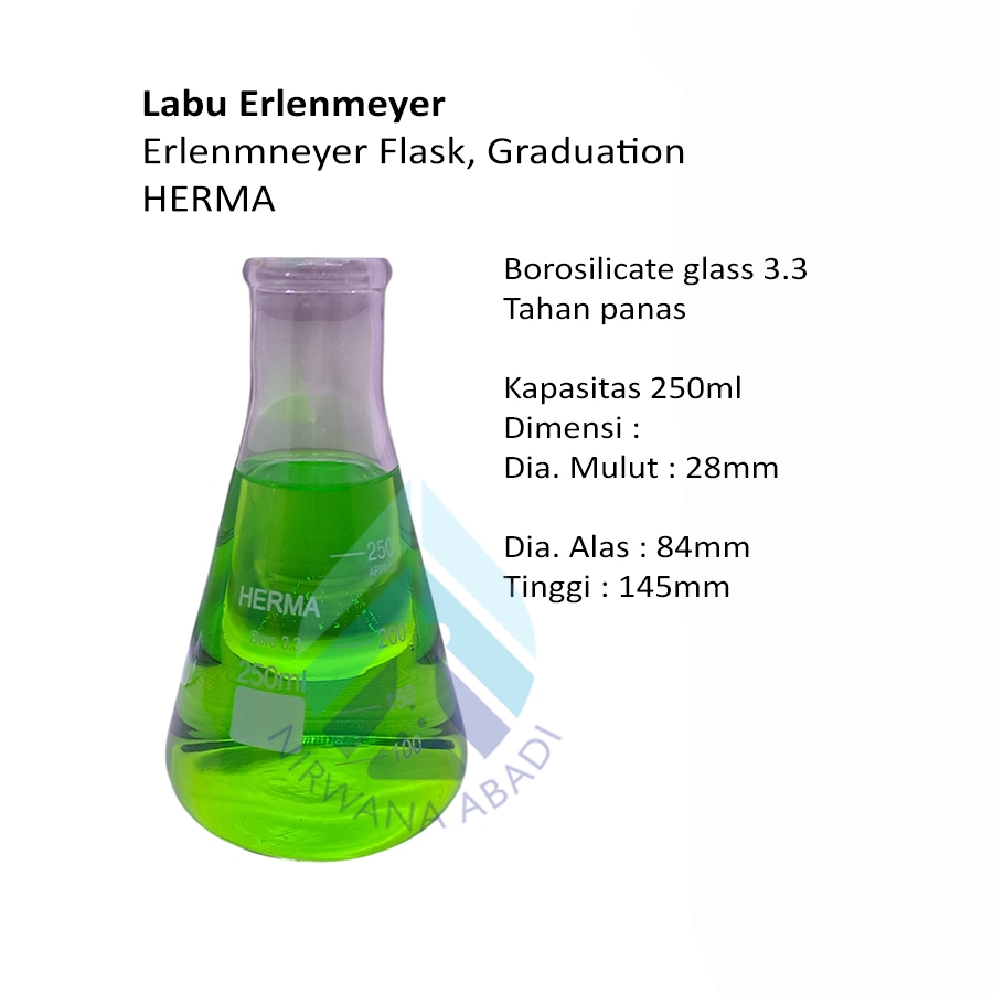 HERMA Erlenmeyer 250ml | Labu Erlenmeyer