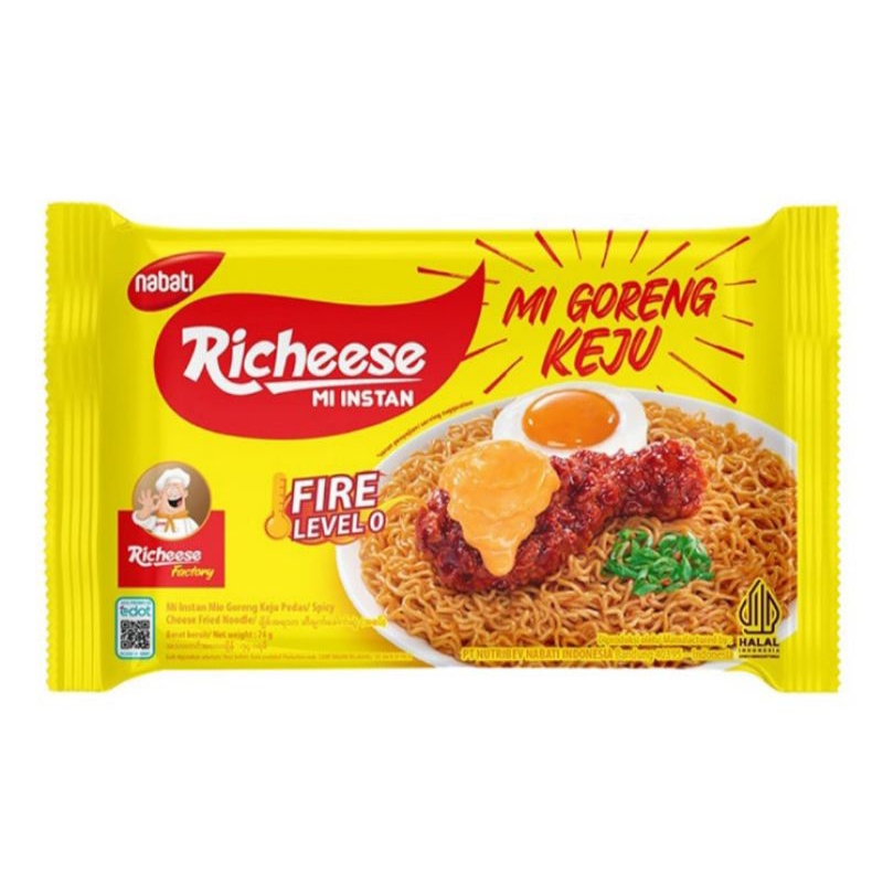 

Nabati Richeese Mi Goreng Instan Keju Pedas Level 0 74 g