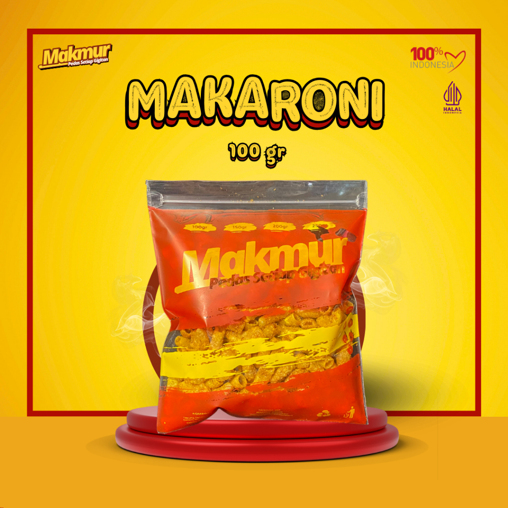 

Makmur Makaroni Varian Level Pedas - Makanan Ringan