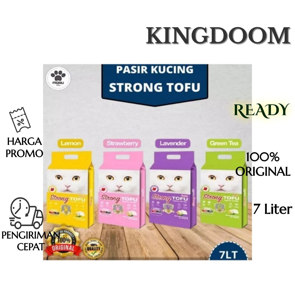 PASIR STRONG / LUMINA TOFU KUCING 7L Pasir Wangi Tofu Kucing Gumpal Wangi 7 L