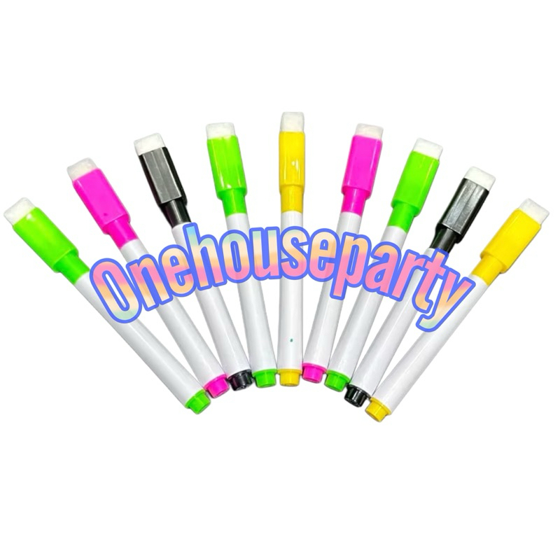

Spidol Warna warni Papan Tulis White Board Magnet penghapus / Spidol Mini Warna Warni / Spidol Wipe And Clear one house party