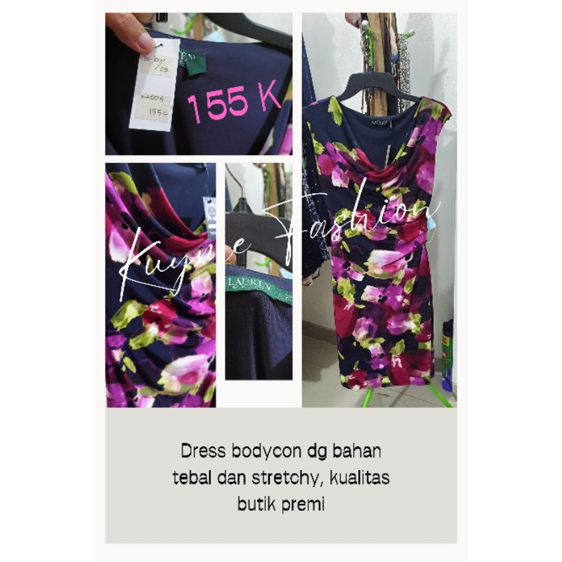 floral dress | bodycon dress | dress motif bunga | dress for dinner