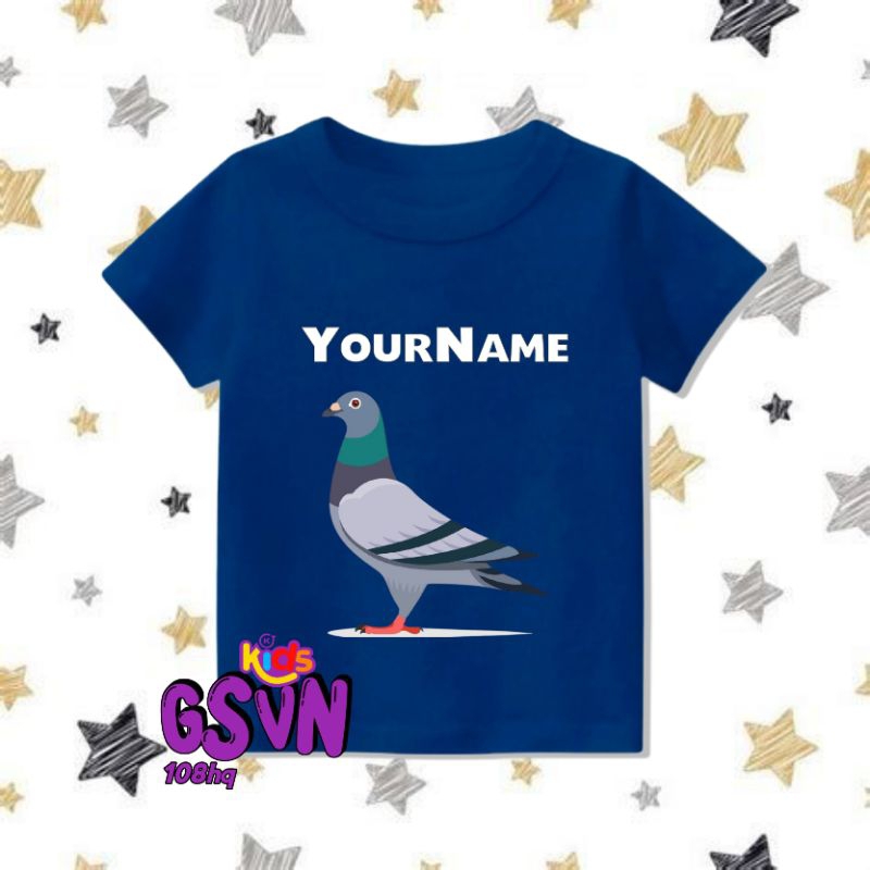 KAOS BAJU ANAK - KIDS TSHIRT TEE MERPATI BURUNG DARA FREE NAMA GRATIS NAMA UMUR 3 4 5 6 7 8 9 10 11 