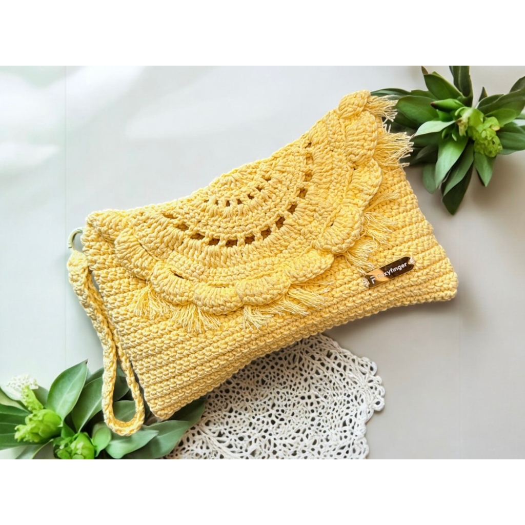 foxy mini bohemian pouch crochet bag