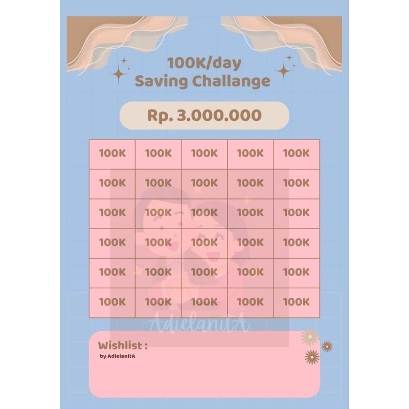 

A5 A6 Saving Challenge Sticker / Non Sticker - Colorfull