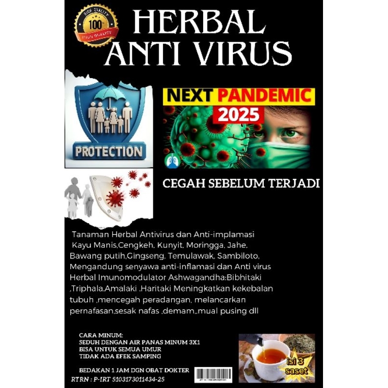 

Herbal Anti virus menjaga kesehatan dan imun tubuh