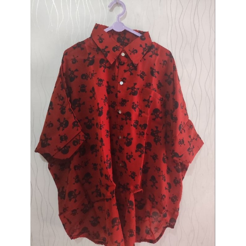 Kemeja Wanita Motif Tengkorak