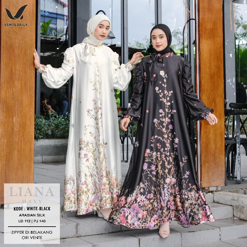 Gamis Dress Terbaru Vente daily Liana Maxi arabian silk