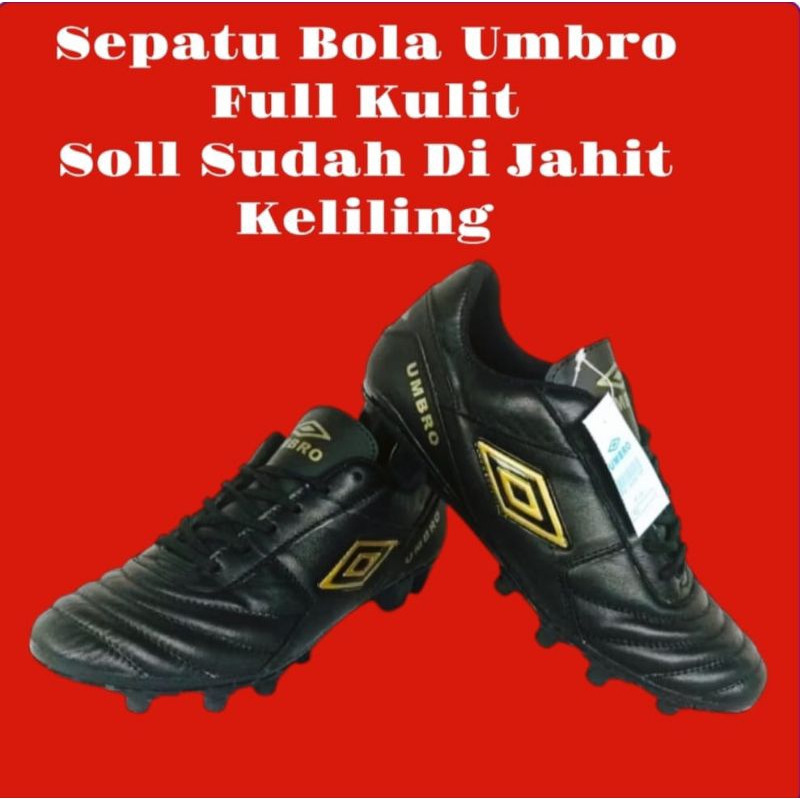 Sepatu Bola UMBRO Size 38-43 Sepatu Full Kulit Asli Sol Sudah Dijahit Keliling