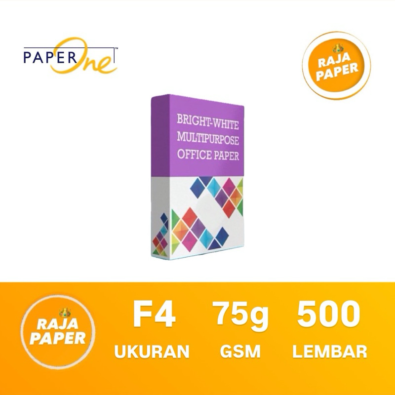 

Kertas HVS 75 Gsm F4 500 Lembar By BMO ( Bright - White Multipurpose Office Paper ) PAPERONE . ( 215 Mm x 330 Mm ) / ( 21.5 Cm x 33 Cm ) , 75 Gr / 75 Gram , 1 Rim / 500 Lbr / 500 Pcs , Kertas Print , Kertas Fotocopy , Fotocopy Paper , Kertas Photocopy .