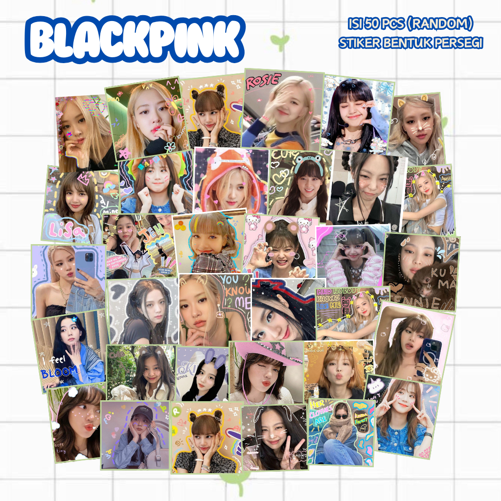 

(50 PCS) STIKER PERSEGI POLAROID BLACKPINK | STICKER DECO BLACKPINK AESTHETIC