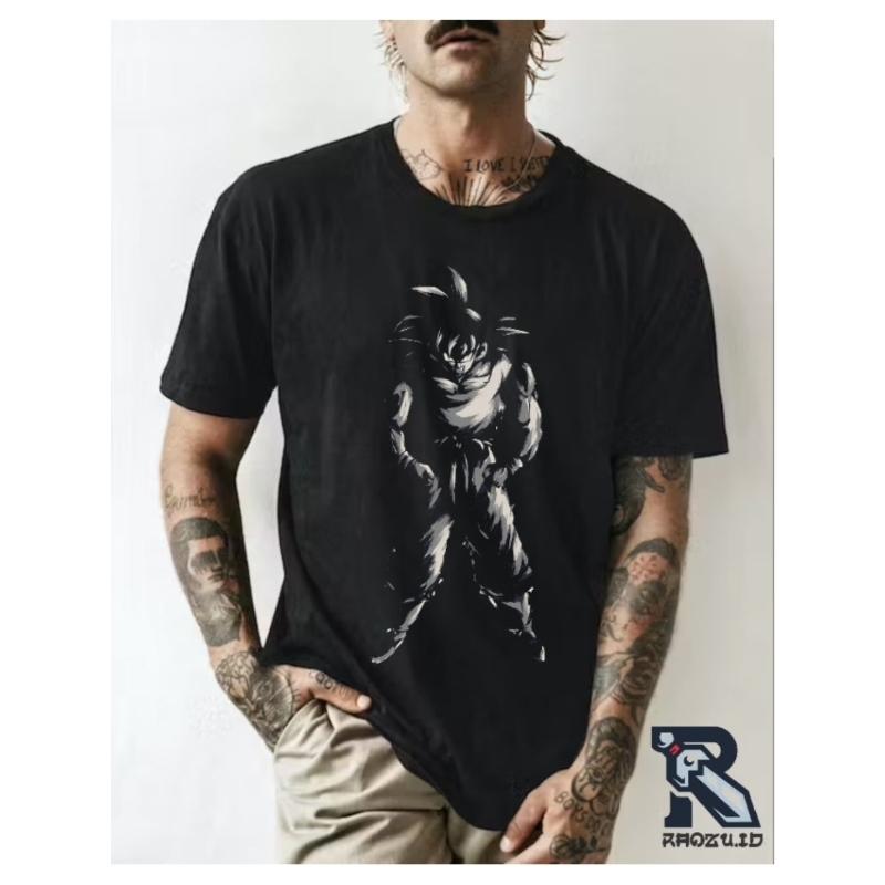 kaos t-shirt dragon ball goku shadow