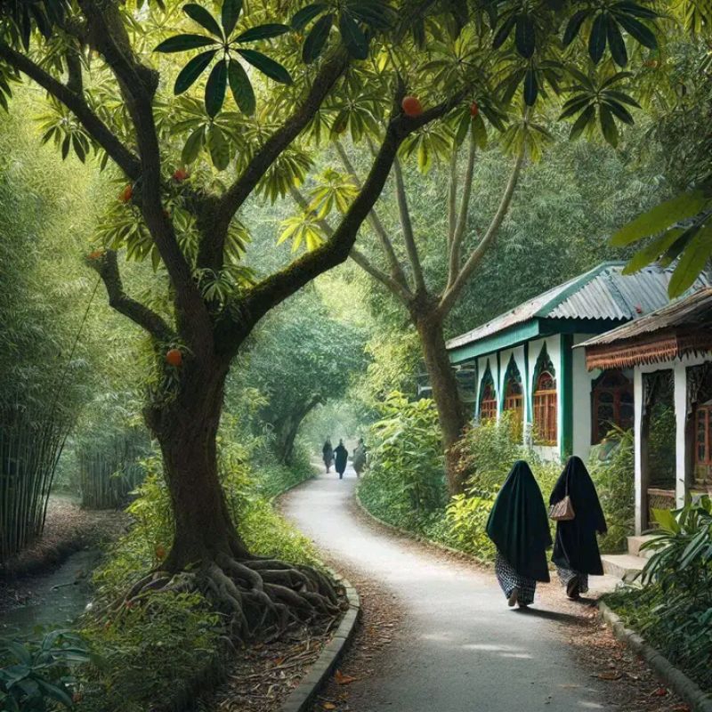 pemandangan desa45 terbaru poster jumbo modrn