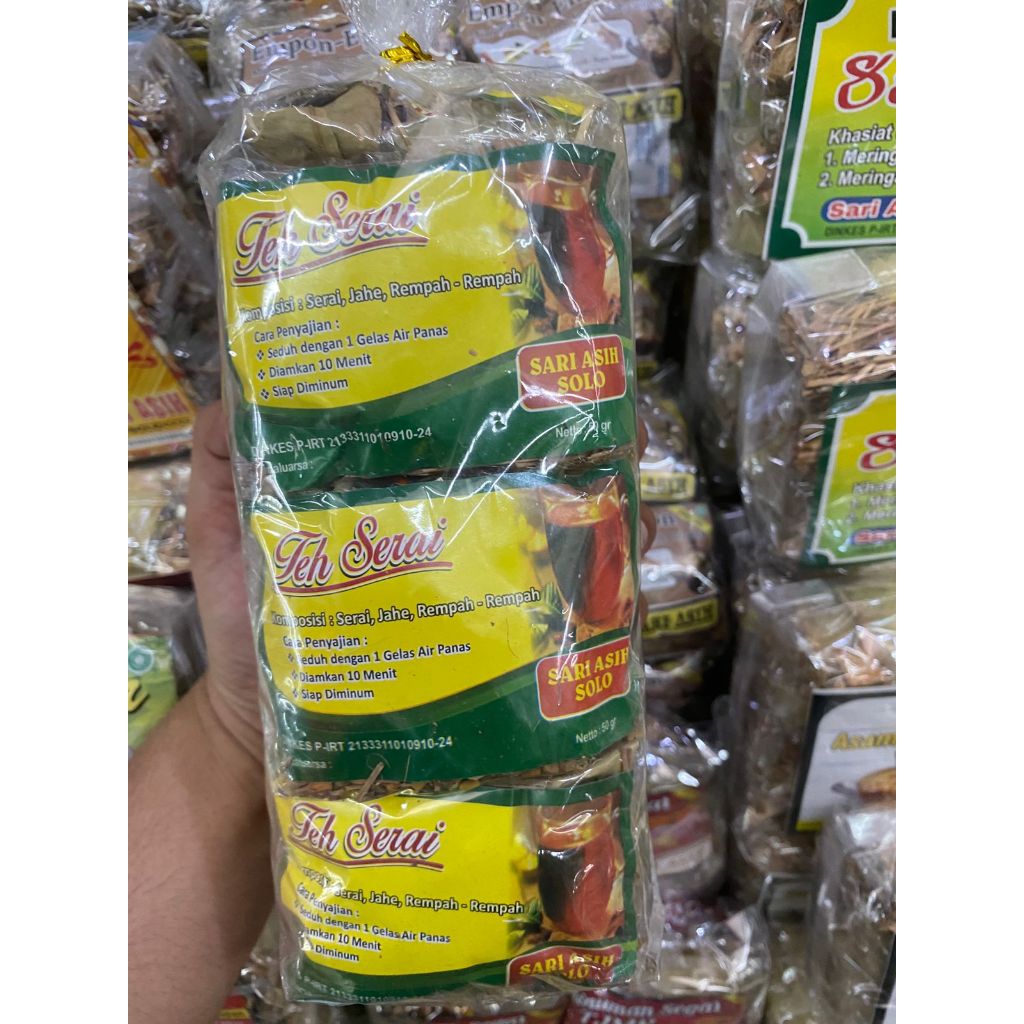 

Wedang Teh Serai Sari Asih Khas Solo (1 Pack isi 10 Bks)