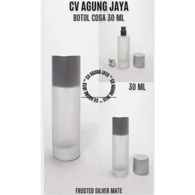 Botol Parfum Cosa 30 ml Drat Silver / Botol Casa Drat 30 ml / Botol Parfum Kosong Casa / Botol Parfu