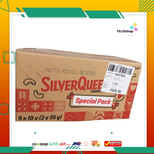 

LIMITED EDITION | 1 DUS SILVERQUEEN 55 GR isi 2 Pcs x 60 Pack (120 PCS) SPECIAL CASHEW ALMOND MURAH