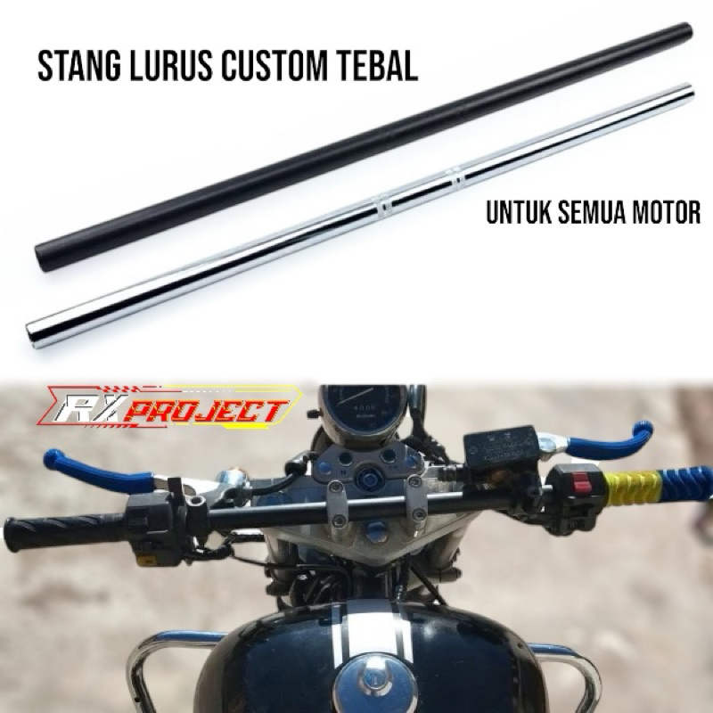 Stang lurus stang street cup stang fighter baplang universal bahan tebal stang custom lurus Motorcyc