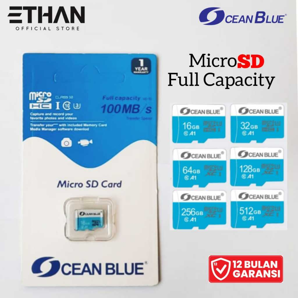 OCEANBLUE Memory Card Hp Micro Sd Class 10 U3 128 256 512 Gb 100Mb/s Mmc Memori Tf