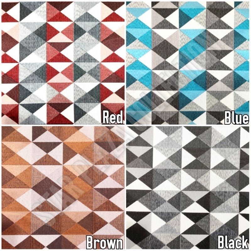 Promo Kain Kanvas Motif Kotak Geometris Modern Abstrak Minimalis - Hipazio (Untuk Sofa, Jok, Kursi,