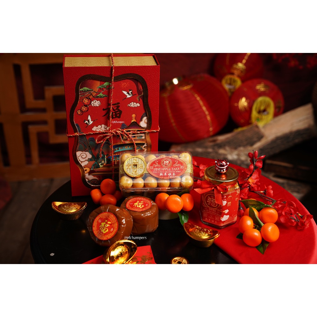 

GONGXI-11 HAMPERS IMLEK PARCEL CHINESE NEW YEAR KUE KERANJANG NASTAR KADO BINGKISAN SINCIA