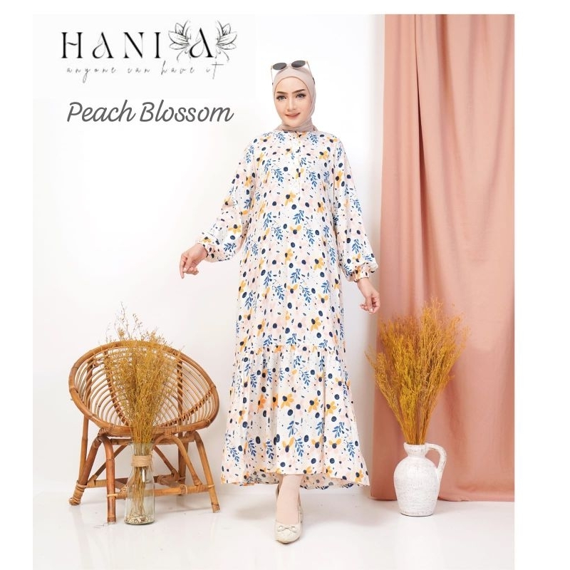 Peach Blossom midi dress busui & wudhu friendly by Hania