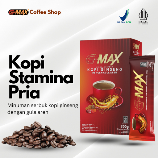 

KOPI STAMINA PRIA G-MAX ASLI KOPI GINSENG KUAT TAHAN LAMA KOPI GMAX (100% AMAN BPOM & HALAL MUI )
