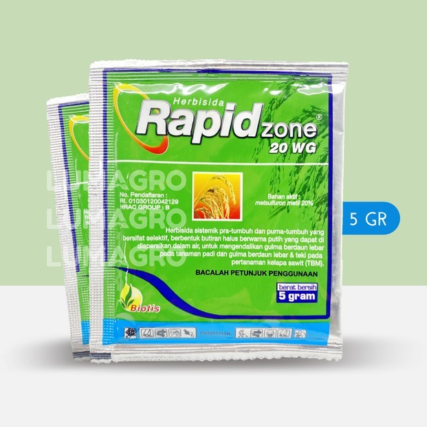 Herbisida Selektif Padi RAPID ZONE 20 WG Sachet - 5 Gram