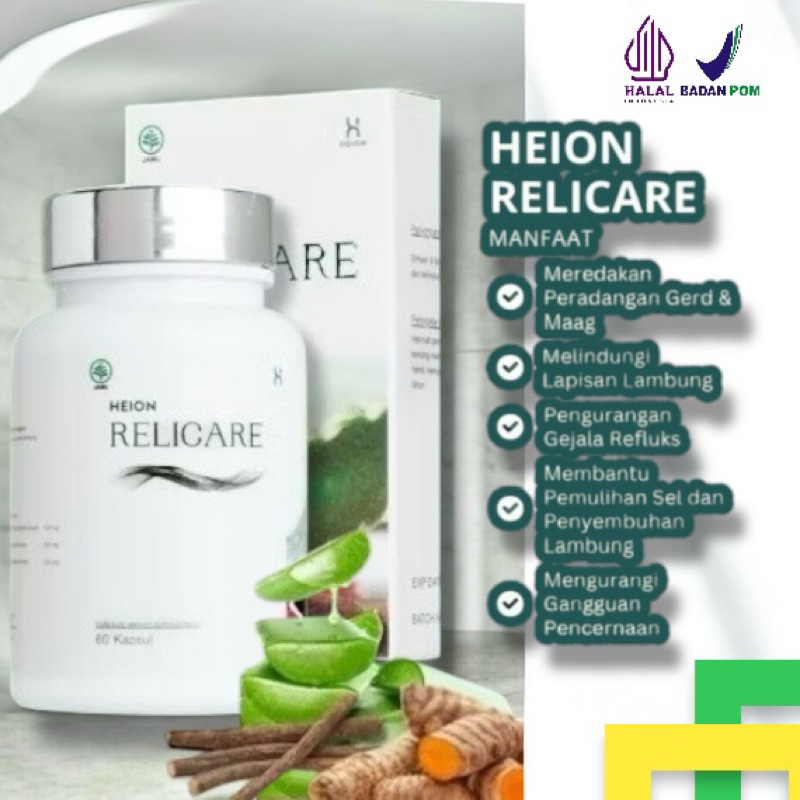 HEION RELICARE 30 KAPSUL @500mg Membantu Meringankan Gangguan Lambung Heion Official