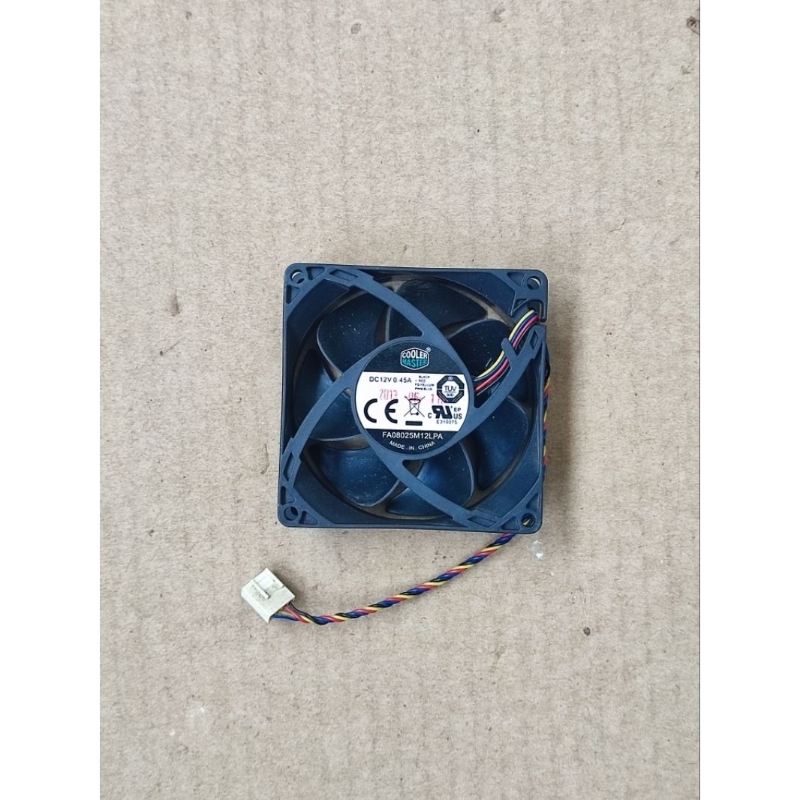 kipas fan high speed DC 12V   0,54A   8cmx8cm tebal 2,5cm merk cooler master