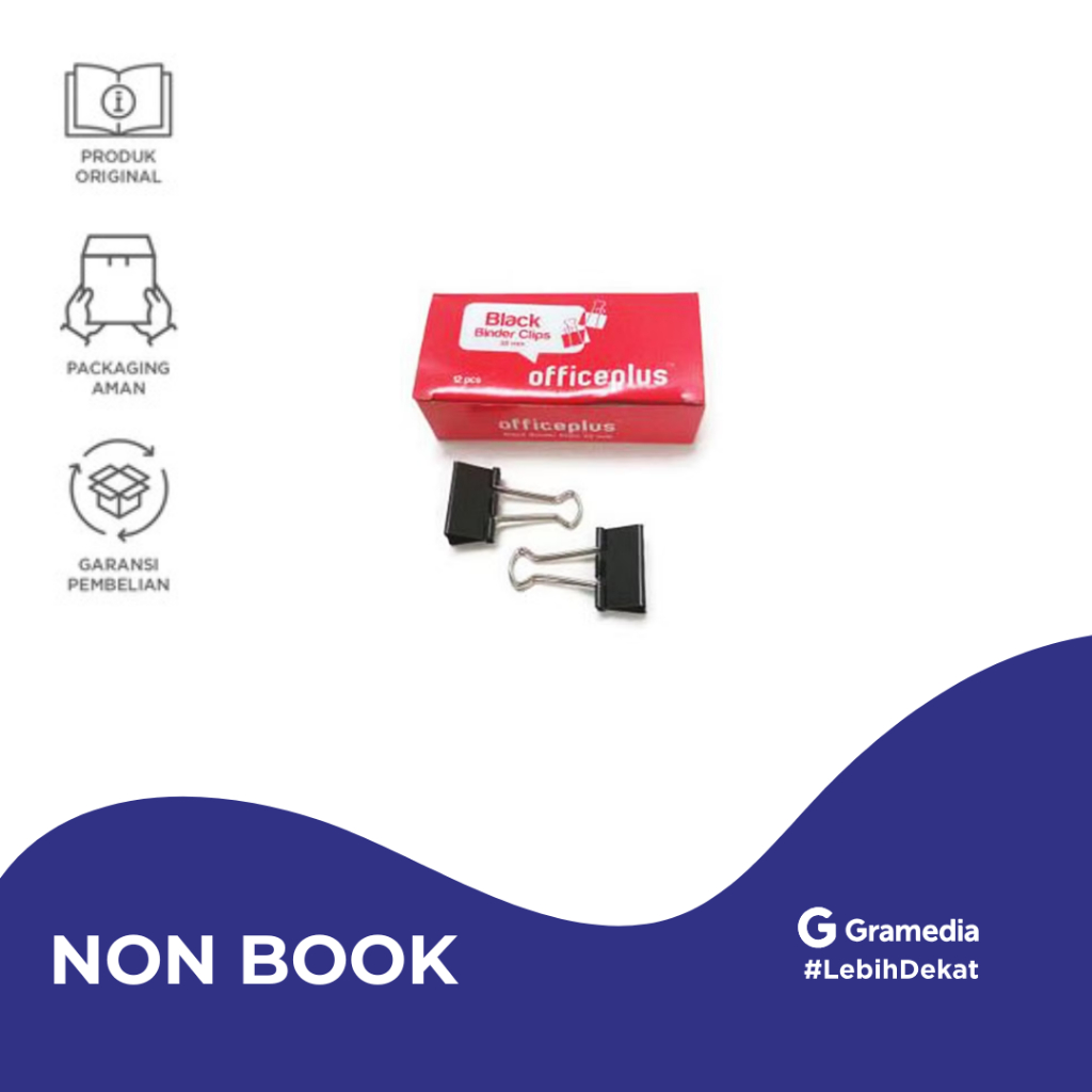 

Binder Clip 32mm Officeplus warna Hitam isi 12 - Gramedia Jember