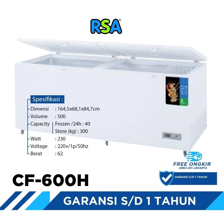 RSA Chest Freezer Box CF-600H / CF 600H / CF-600H Freezer Box CF 600H