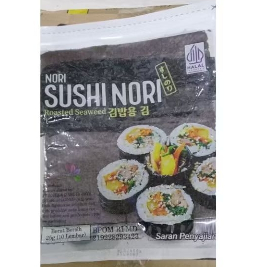 

Sushi nori putih isi 10 lembar