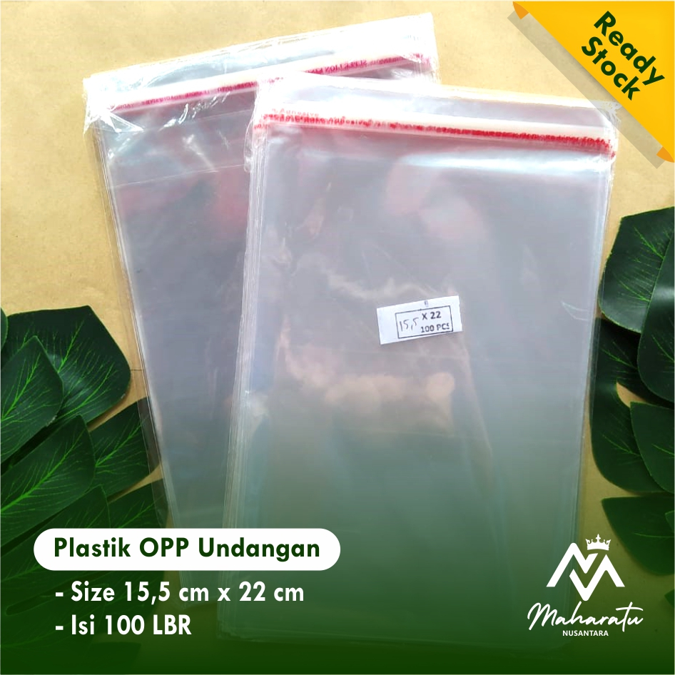 

PLASTIK OPP 15,5 x 22 cm - PRODUK READY STOCK 1 PAK [100pcs]
