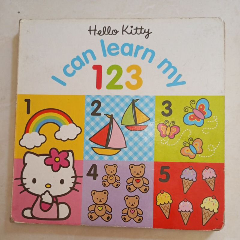 BEKAS - BOARD BOOK HELLO KITTY I Can Learn My 1 2 3 Buku Import Pengenalan Angka Bacaan Bayi Balita 