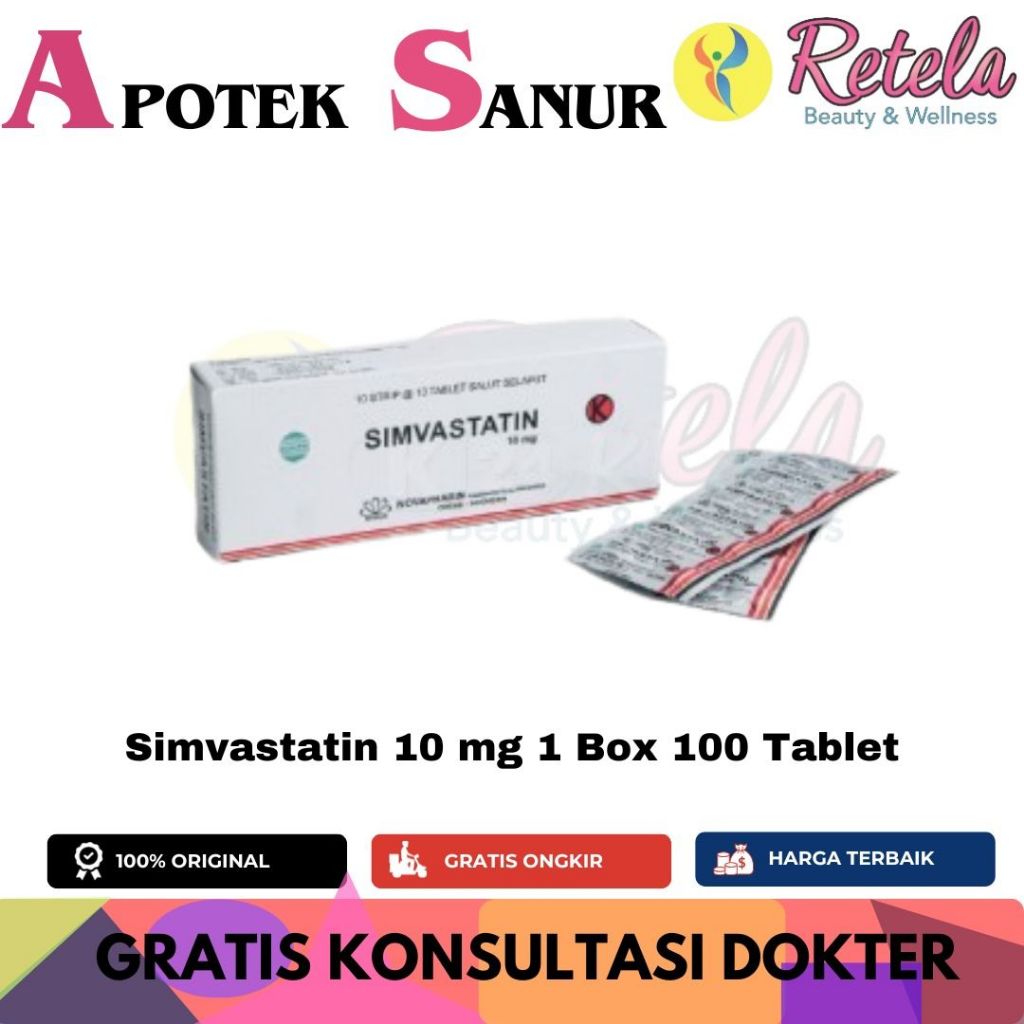 Simvastatin 10 mg 1 Box 100 Tablet (Nova)