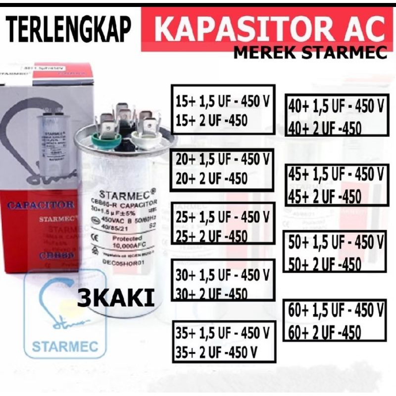Kapasitor Ac 3 kaki