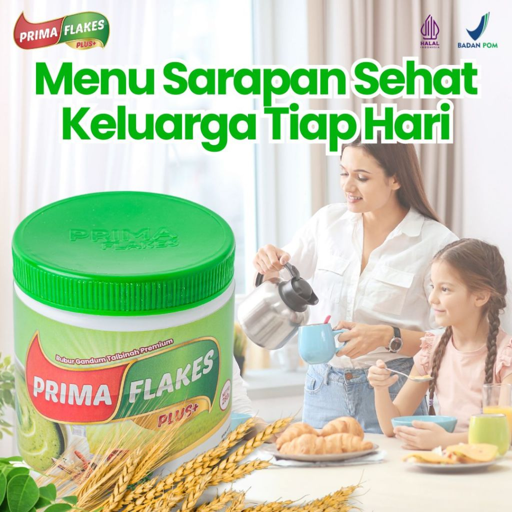 

Primaflakes Bubur Sereal Gandum Talbinah Bantu Atasi Asam Lambung Gerd Maag primaflakes Original