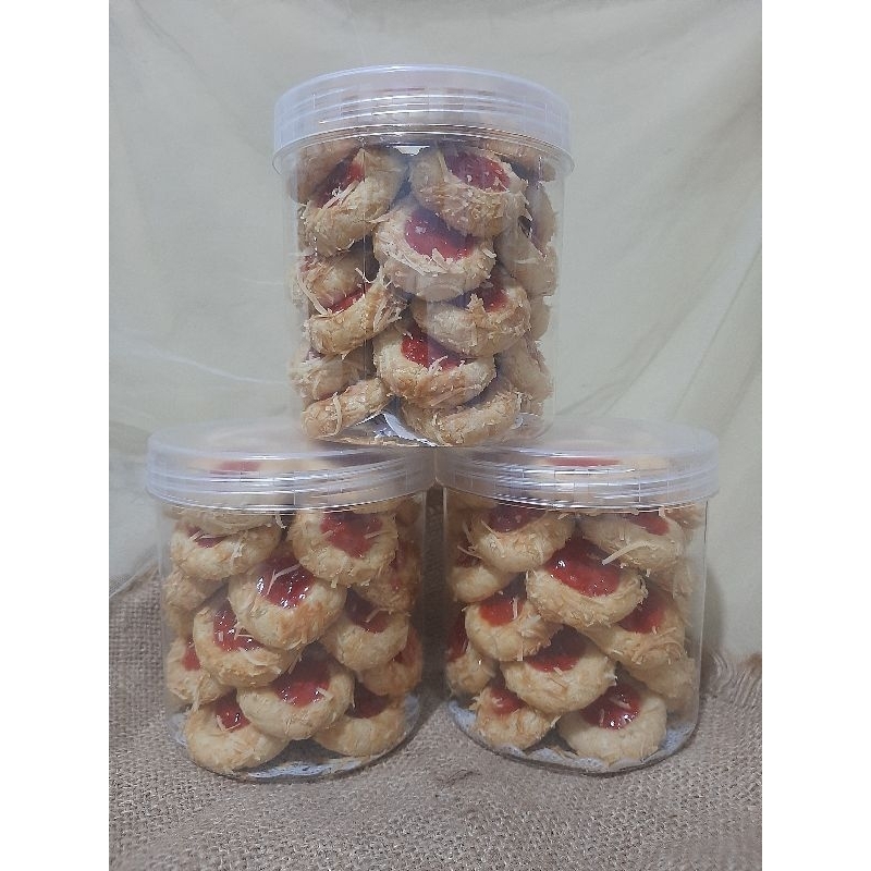 

Kue Thumprint strowbery keju /600ml