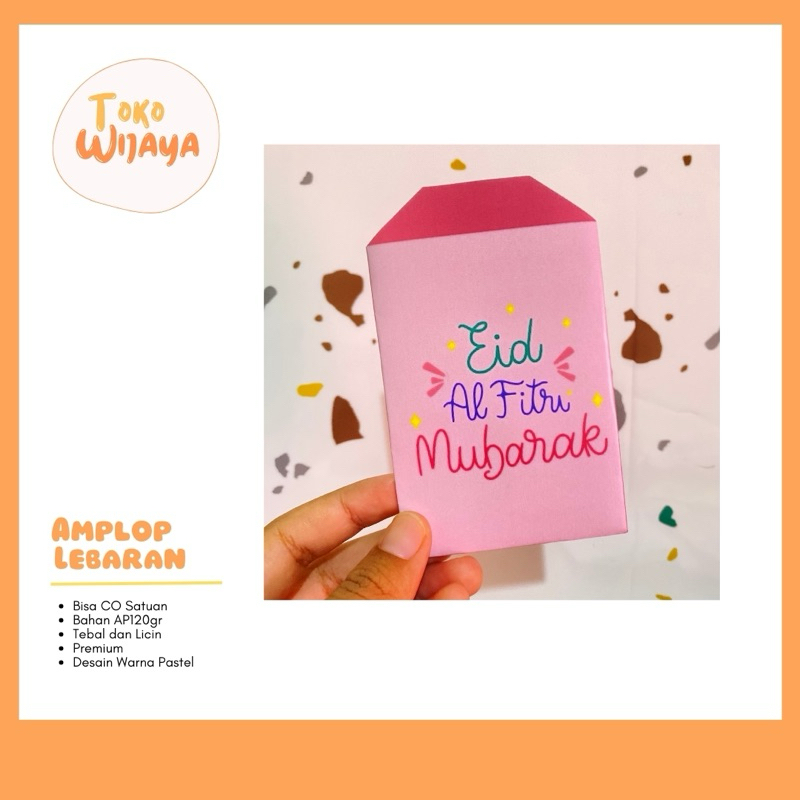 

10 Pcs Amplop Lebaran - Bahan Tebal dan Licin - Pastel Edition.